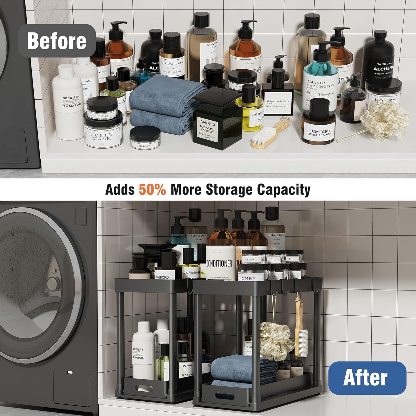 🗄️ Pull-Out Storage Organizer 🌿 | Tidy & Stylish Home ✨🏡